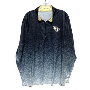 UCF Knights Colosseum Long Sleeve 1/4 Zip Shirt Mens XL Gray Ombre Athleisure